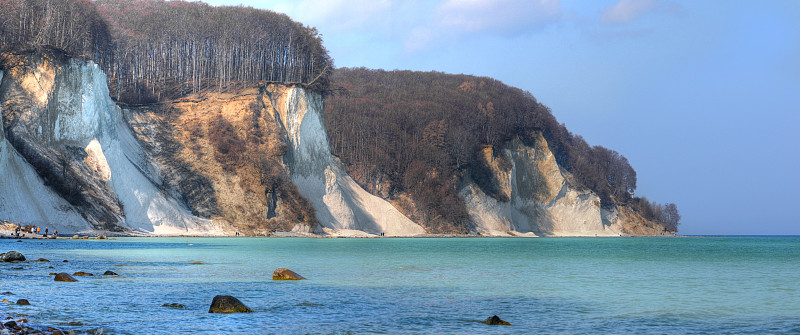 HDR -波罗的海海岸线白垩岩Insel R&#252;gen(德国)